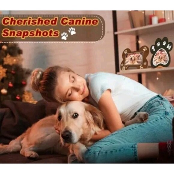 Domensi 5 Pcs Christmas Pet Picture Frame Decorative Dog or Cat Wood Photo Frame - Picture 5 of 6